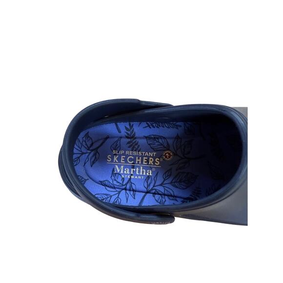 Martha Stewart Skechers Work Shoes Clogs Nevy Blue Rubber Size W8 - Picture 8 of 9